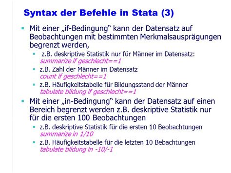 stata if bedingung.